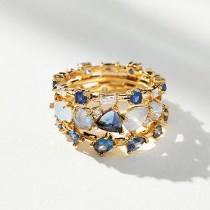 NWT Anthropologie Stacked Birthstone Ring - September - Sz 6